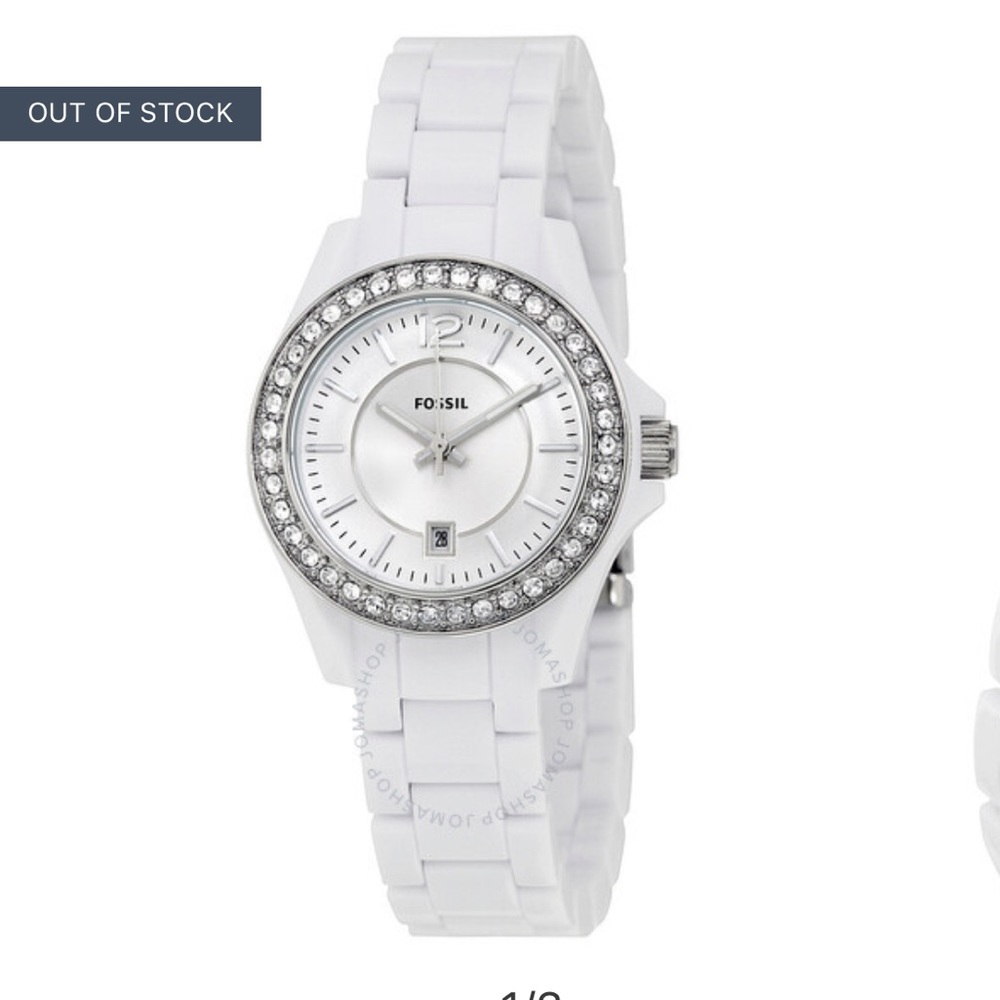 Fossil Riley White Crystal Resin watch